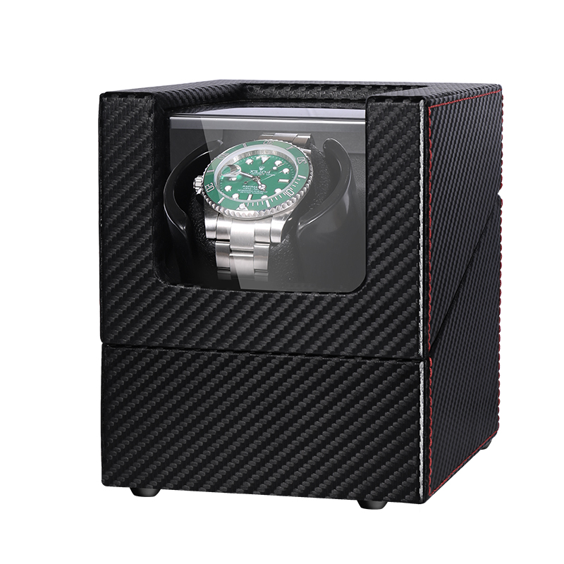 Single watch household Wooden Single Watch Winder Automatic Watch Winder Box Accessories Display Mechanical Rotating Leather