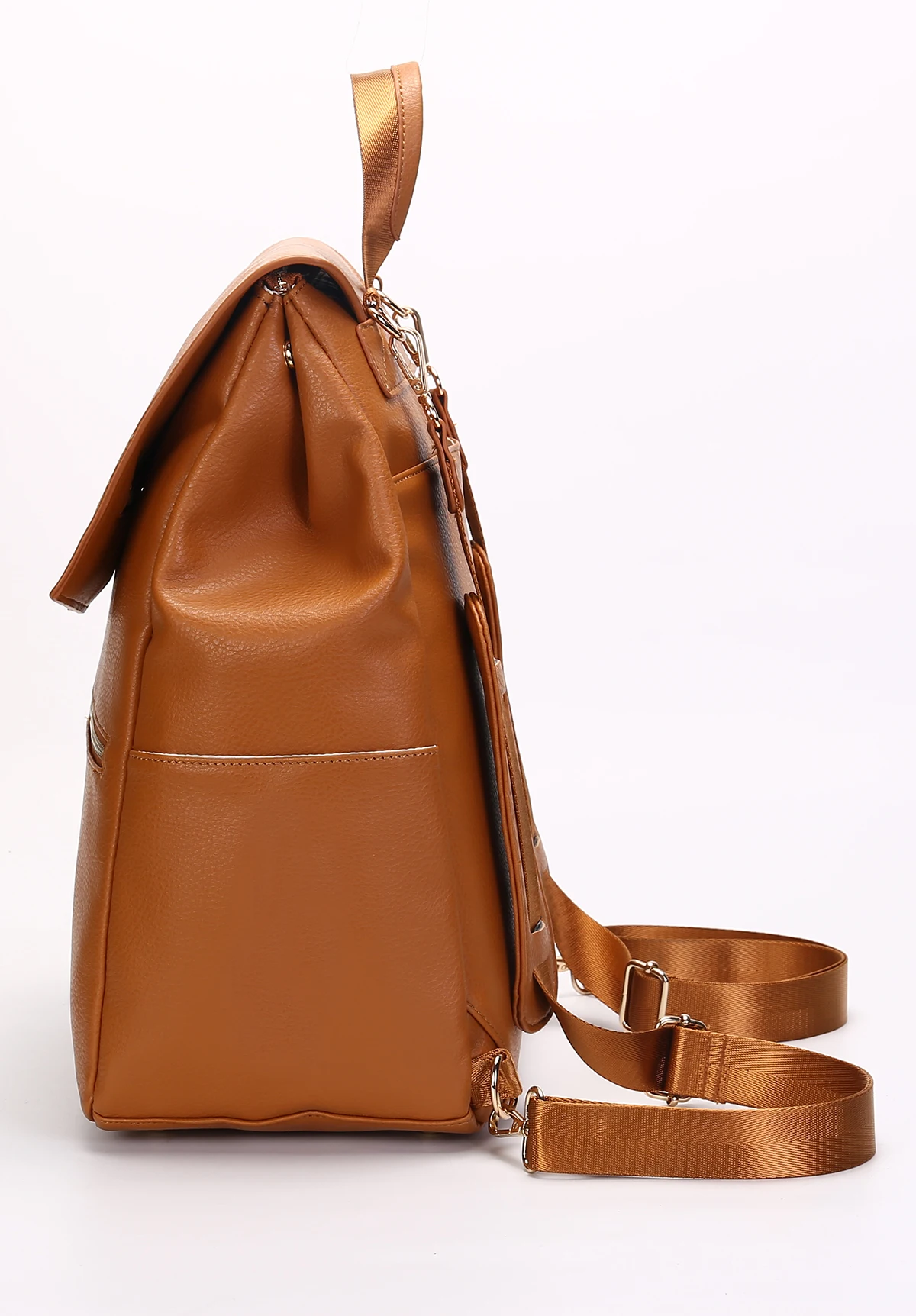 PU Leather Baby Diaper Bag Backpack For Moms Large Capacity Nappy Bag with Changing Pad Stroller Straps baby bags organizer