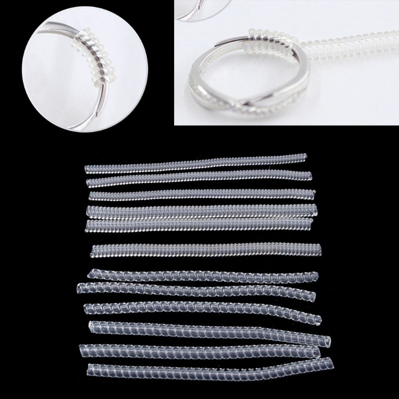 12 Pack 4 Sizes Spiral Tightener Ring Size Adjuster For Loose Ring Jewelry Guard
