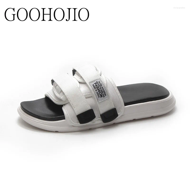 Slippers Summer Designer Fashion Canvas Unisex Casual Women Sandals Light Soft Men Platform Wedge Flip Flops Hook & Loop