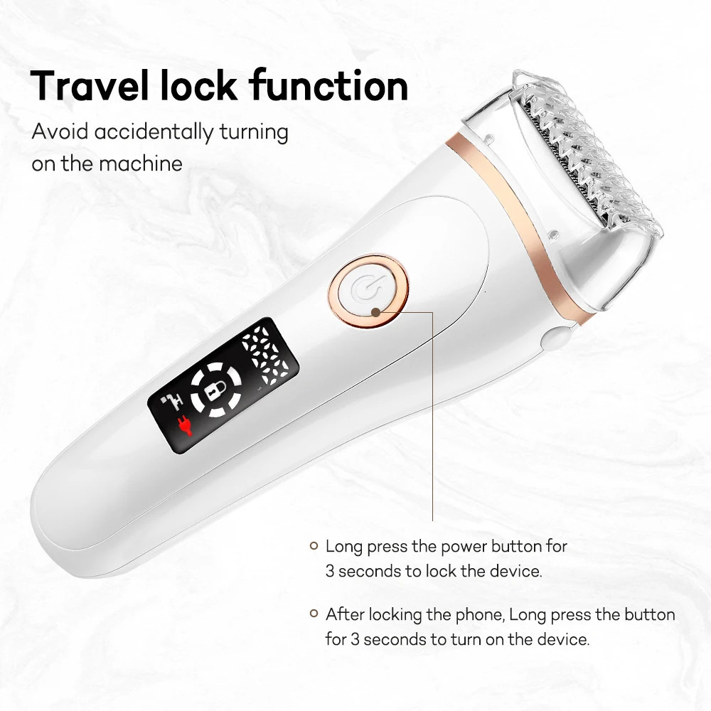 USB Rechargeable Women Painless Electric Epilator Beard Hair Removal Womens Shaving Machines Portable Female Hair Trimmer 240624