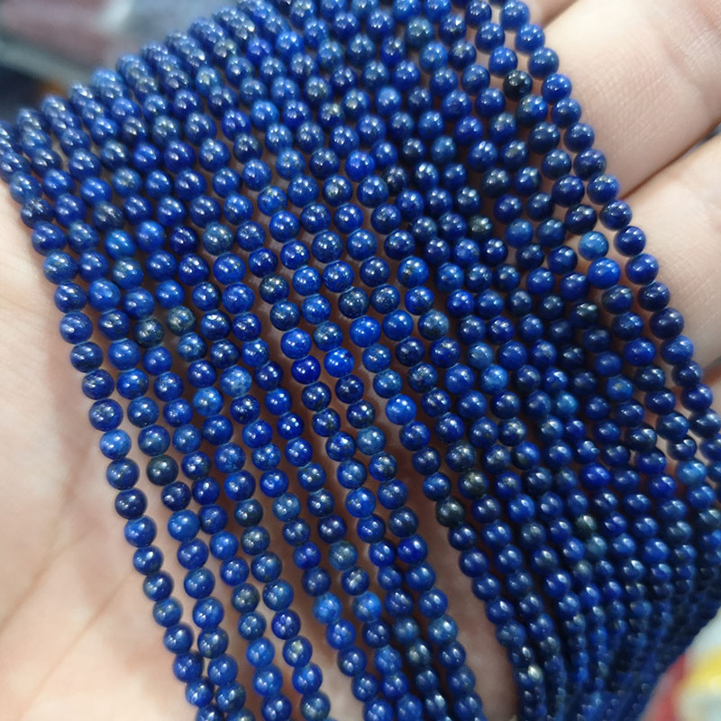 Natural 2MM 3MM 4MM Mini Round Stone Beads Lapis Lazuli Agates Turquoises Jades Crystal For Jewelry Making DIY Bracelet Necklace