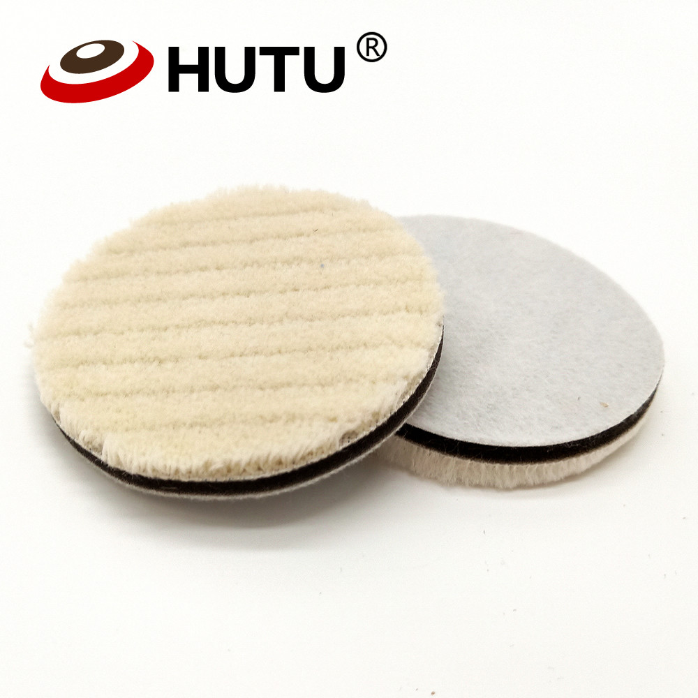 HUTU 3 Inch Japan Wool Polish Pad Automotive Polishing Berets 80mm Professional Detailing Pad For Car Polisher