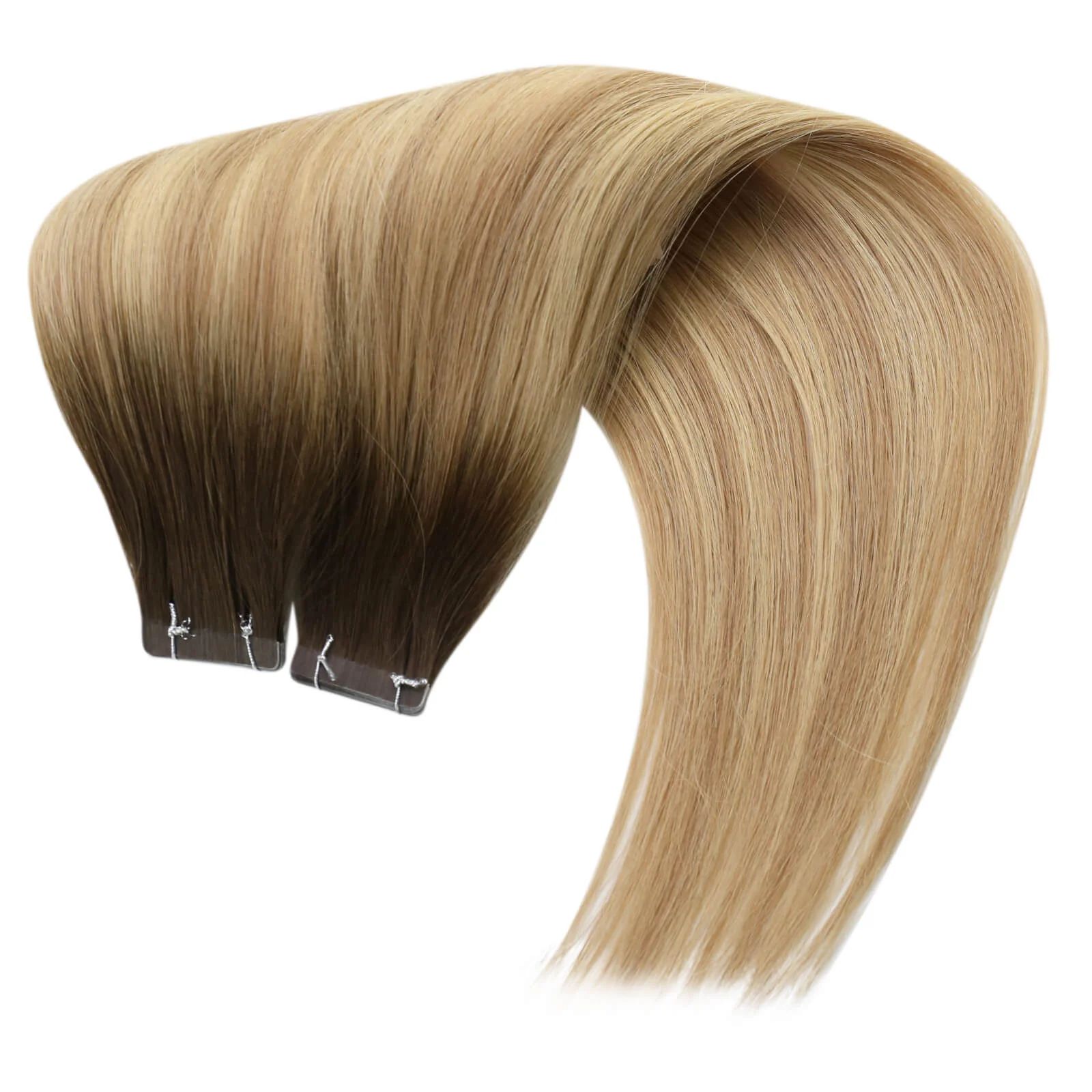 VeSunny Virgin Tape In Hair Extensions Human Hair Straight Extensions Balayage Color Skin Weft Adhesive Glue High Quality