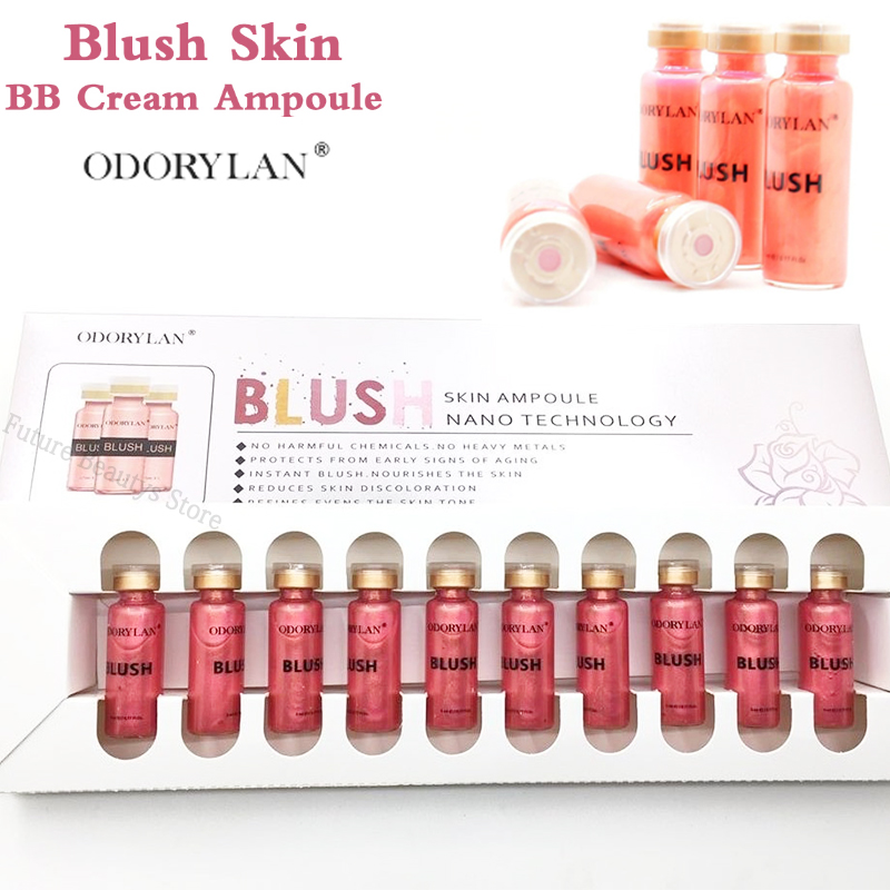 Korea 5ml Semi-Permanent Glow Blush BB Cream Ampoule Serum Set Whiten Brightening Serum Concealer Treatment Makeup Skin Care