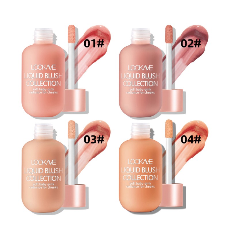Glossier Peach Liquid Blush Waterproof Velvet Natural Cheek Blush Makeup Brighten Highlighter Professional Korean Cosmetic