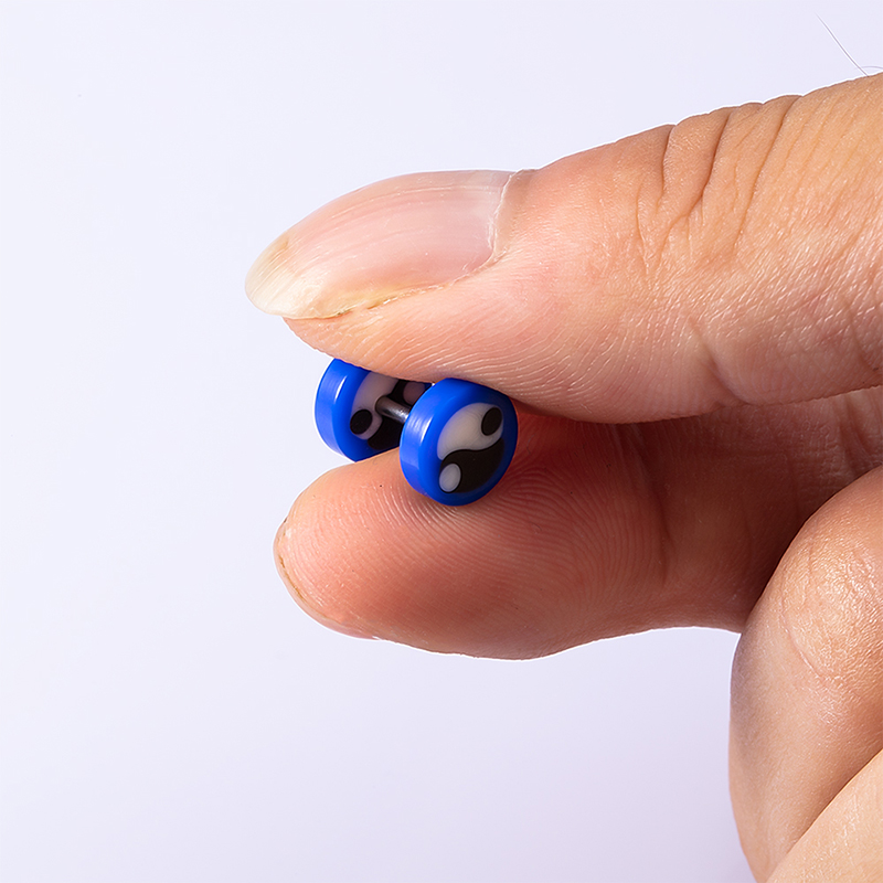 10pcs Acrylic Cartilage Earring Ear Stud Fake Plug Tunnel Stretcher Taper Cheater Expander Gauges Tragus Helix Piercing Jewelry