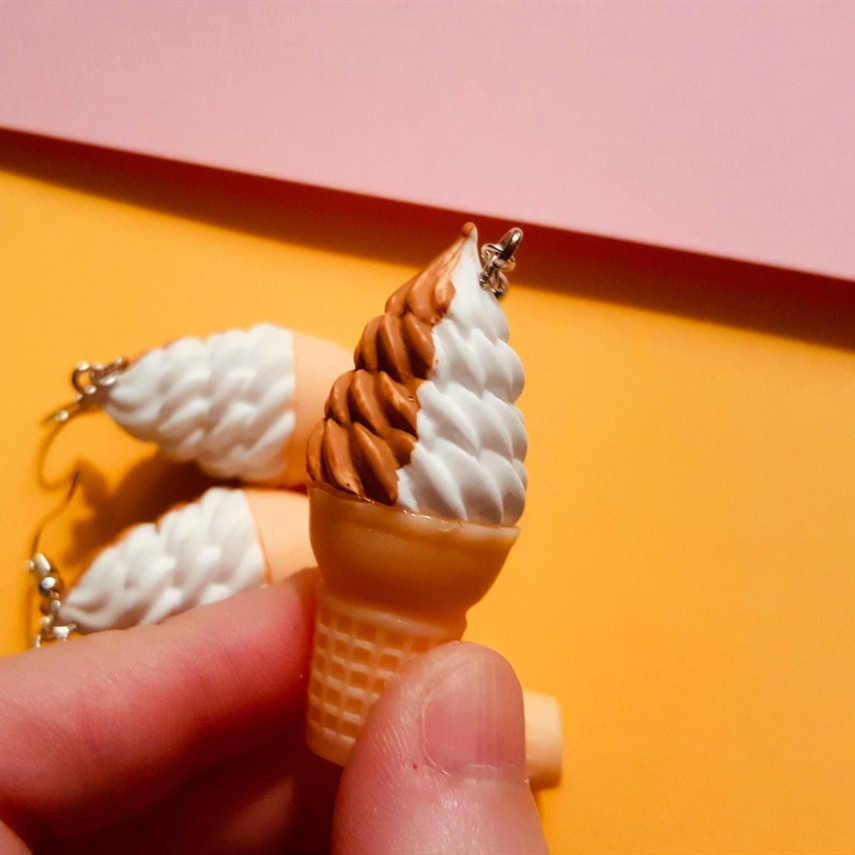 1 Pair Creative Ice Cream Woman Earrings Resin Cute Handmade Earrings Summer Jewelry Gifts For Her