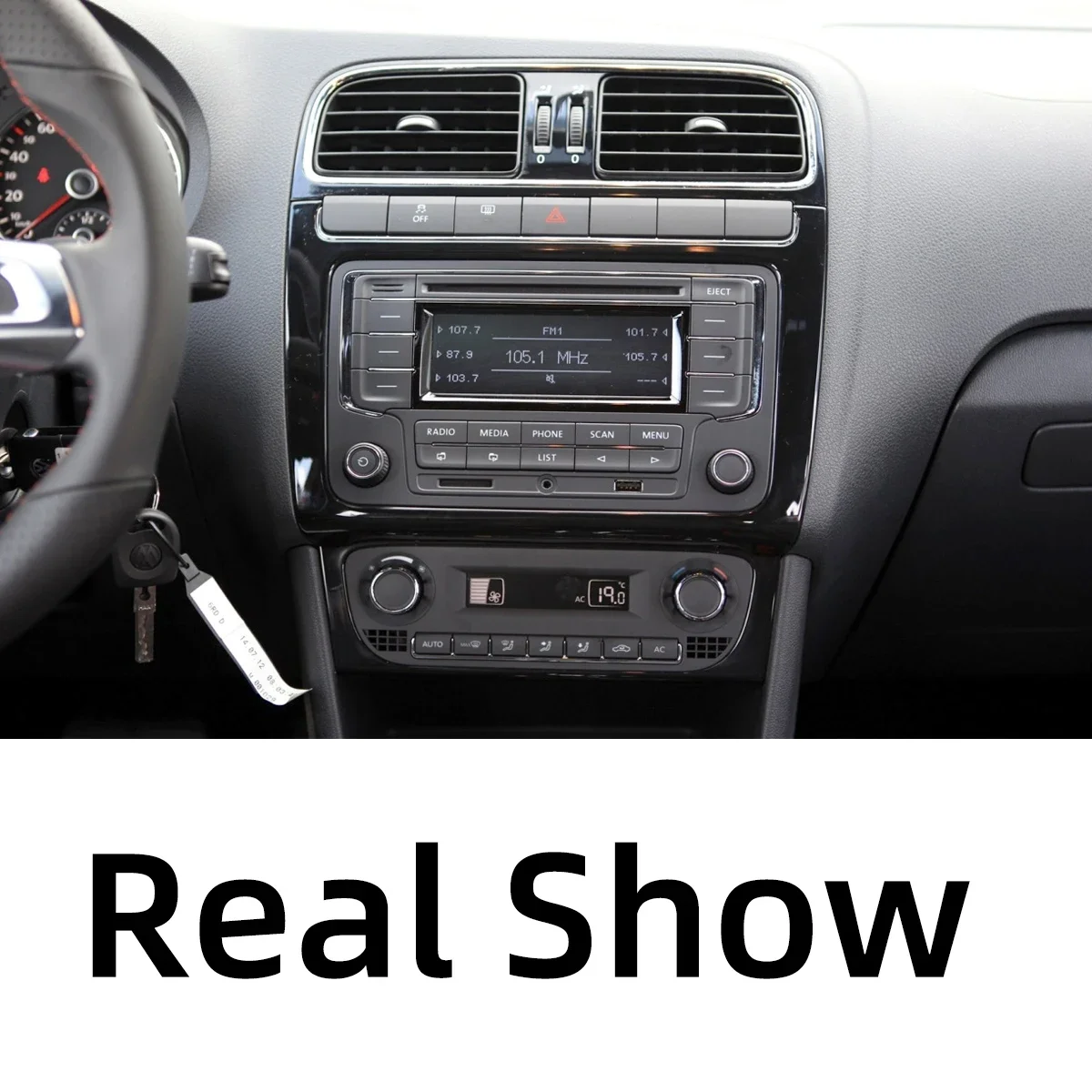 1/3PCS Glossy Black Front Dashboard AC Air Vent For VW Polo 6R 5 GTI Hatchback 2010 2011 2012 2013 6R0819728 6R0819703 6R0819704