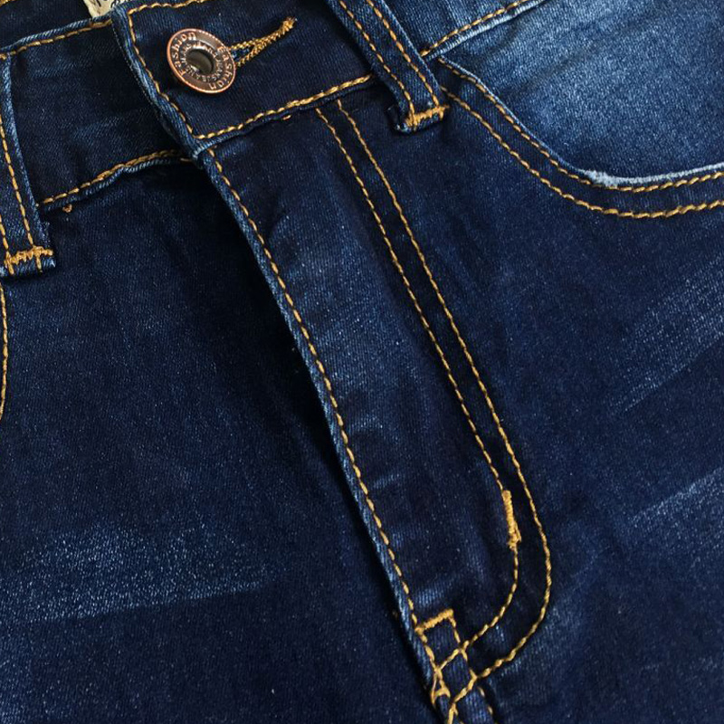 High Waist Stretch Ripped Jeans Pearls Beads Women Destroyed Knee Hole Pencil Pants Skinny Denim Trousers Capri xxxl 3xl Street