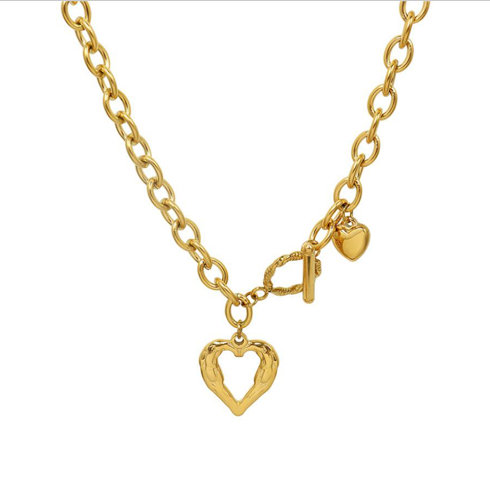 Exquisite Forever Love Heart Pendant Necklace Luxury Brand Necklace for women Gold Silver Color Wedding Jewelry Christmas Gift