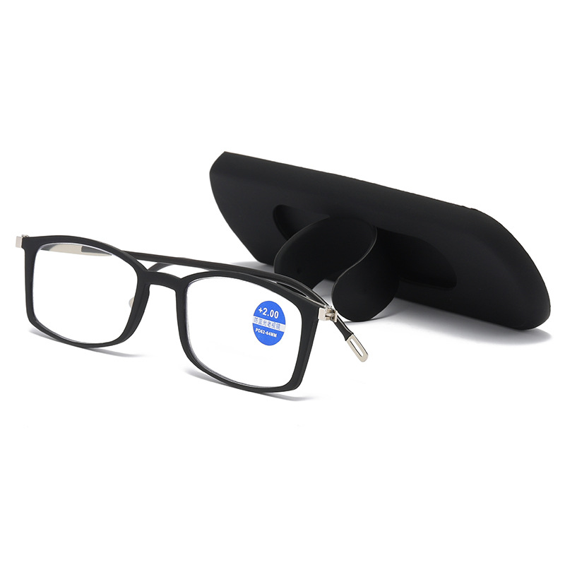 Thin Reading Glasses for Women Men Compact Small Reader Ultralight Folding Mini Eyeglass Slim Pocket Case Blue Light Blocking