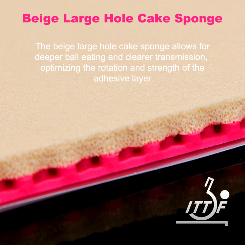 TIBHAR Quantum X PRO Table Tennis Rubber Non-Tacky Colorful Pimples-in Ping Pong Rubber with Beige Cake Sponge Fast Attack Loop