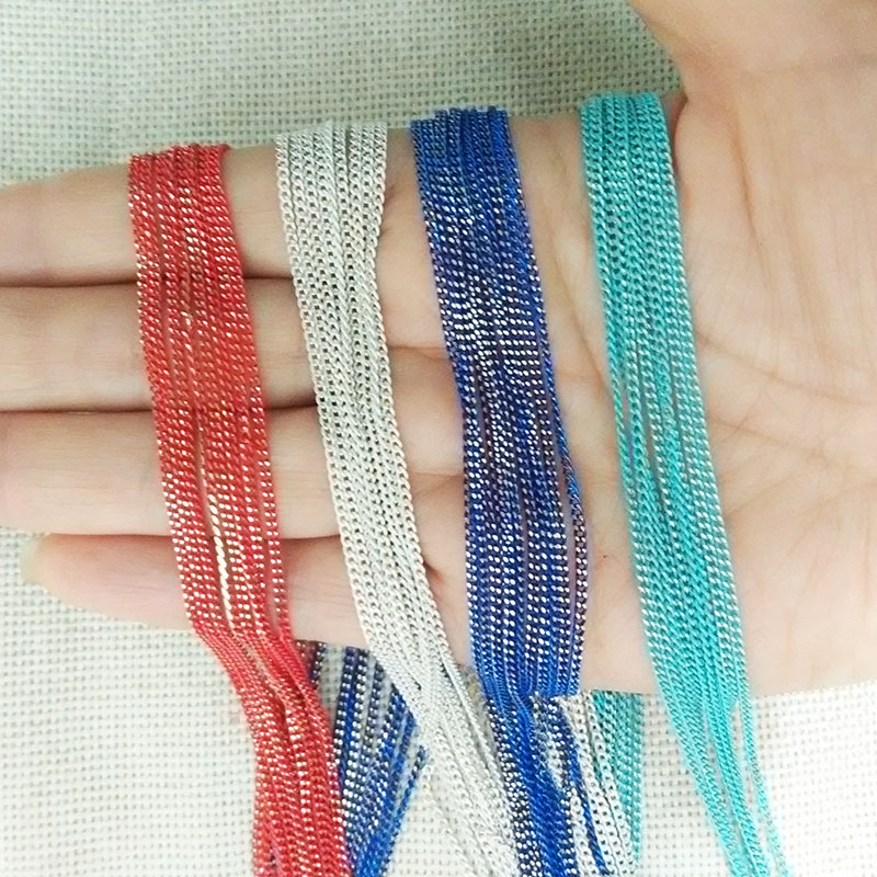 3 meter sprey paint chains tiny Links linked-Opened Cable Chain tassels necklace earrings lariat Findings vintage steampunk diy