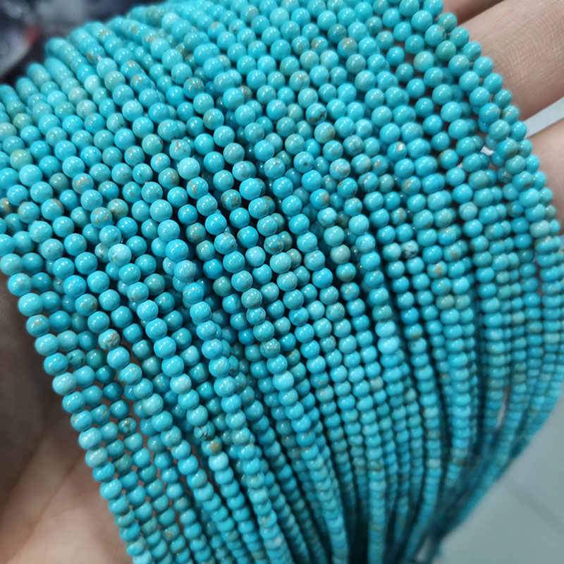 Natural 2MM 3MM 4MM Mini Round Stone Beads Lapis Lazuli Agates Turquoises Jades Crystal For Jewelry Making DIY Bracelet Necklace
