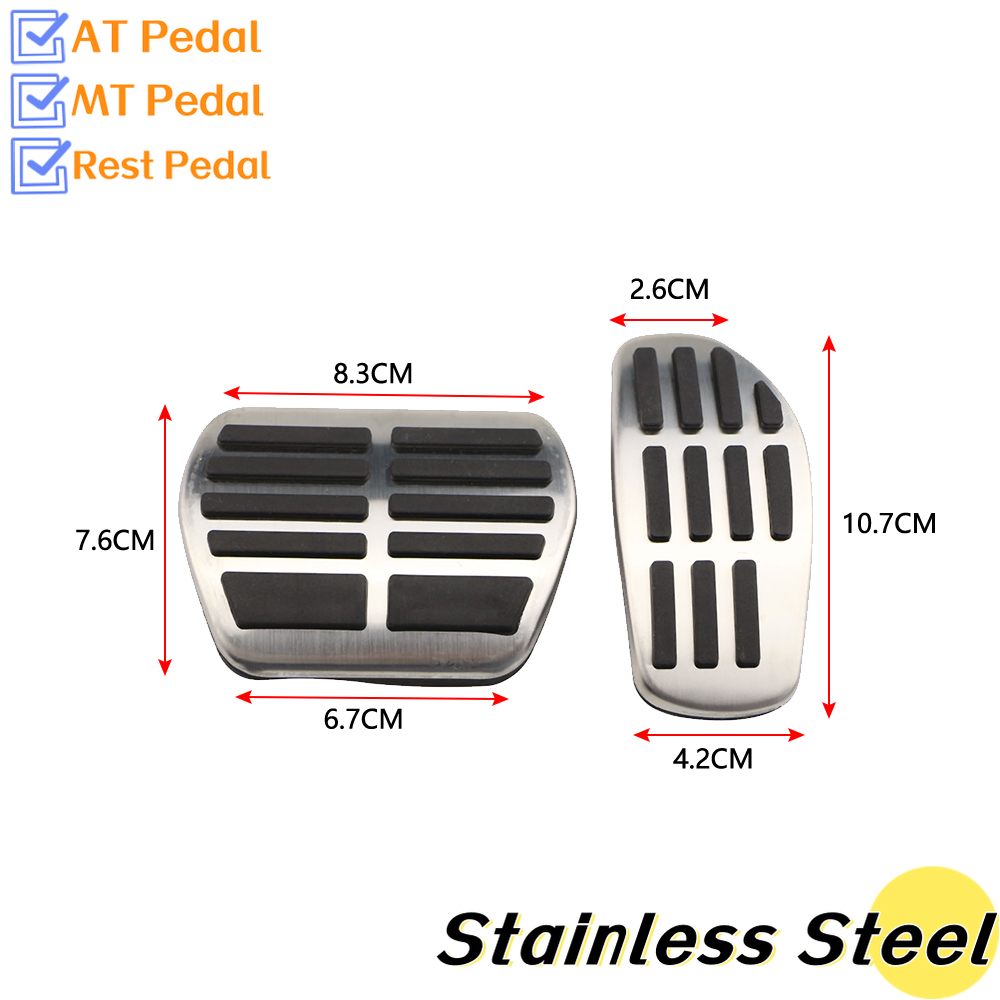 Car Pedal Pad Cover For Nissan X-trail T32 Qashqai Rogue Sport J11 For Renault Kadjar Koleos QM6 MT AT Fuel Brake Footrest Pedal