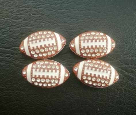 10pcs/lot 8mm American football Rugby sport slide charm fit 8mm diy bracelet keychains jewelry findings