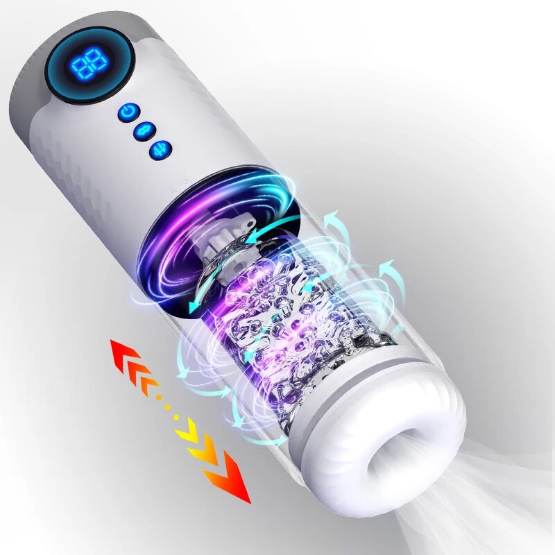 Automatic Sucking Thrusting Rotating Male Masturbator Cup Pocket Pussy Vagina Blowjob Stroker With Voice Pocket Pussy Sex Toys