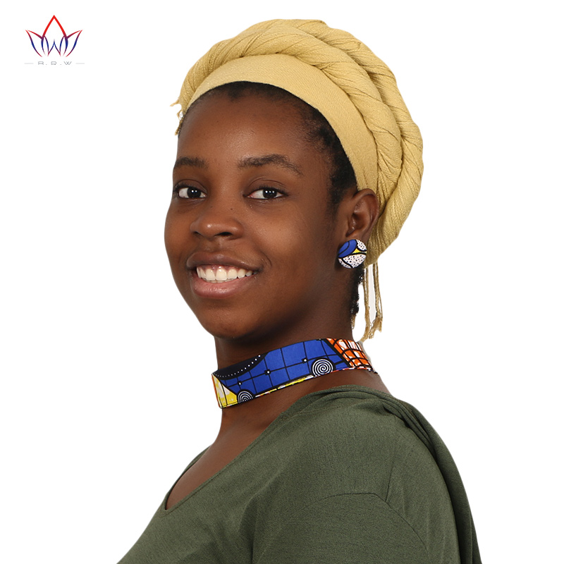 BRW African Ankara Handmade Chokers Necklace Earrings African Print Choker Bold Tribal Ethnic Fabric Choker Necklace Gift WYX08