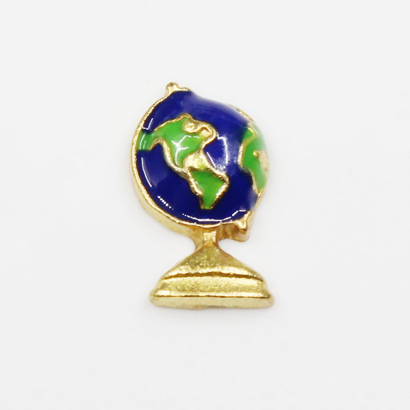 20pcs/lot Globe Coffeemaker Sewing Machine Enamels Supplies Scissor Floating Charms For Glass Lockets Memory Pendant Jewelry