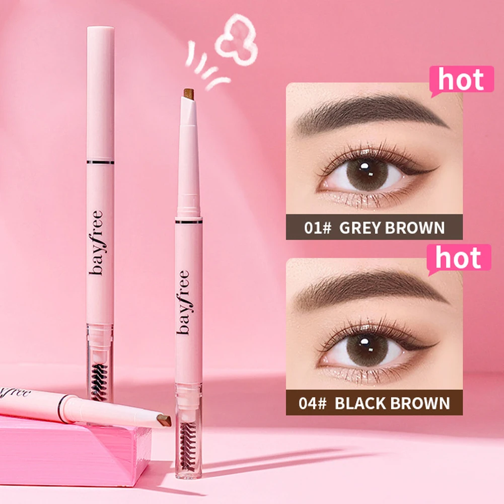 Double Head Eyebrow Pencil Natural Smooth Blade Shape Eye Brow Tint Pen Waterproof Long Lasting Eyes Black Brown Rotary Makeup