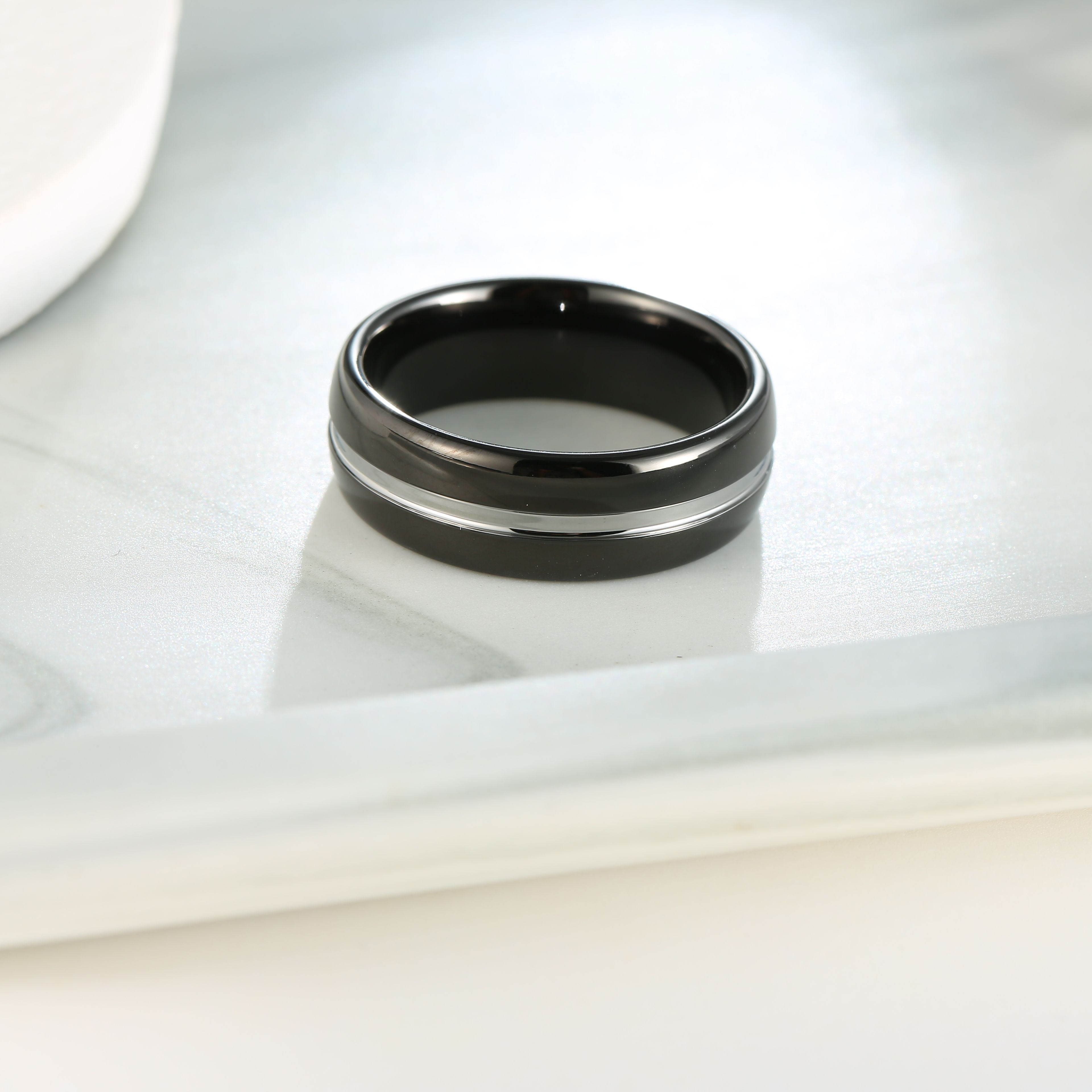 Black Men Rings 100% Tungsten Carbide Anillos Para Hombres Wholesale Price Dropshipping