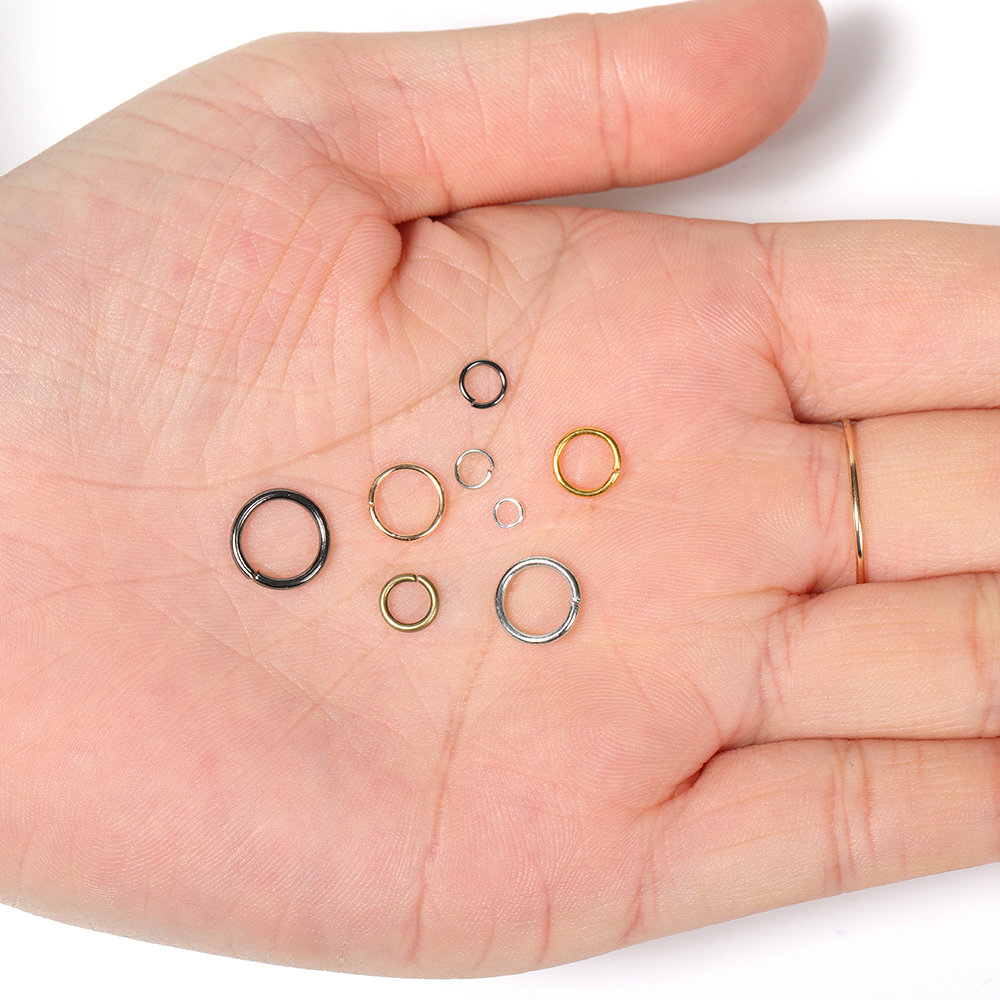 200pcs/lot 3 4 5 6 8 10 mm Jump Rings Split Rings Single Circle Open Loop Connectors Diy Accessories for Jewelry Making Supplies