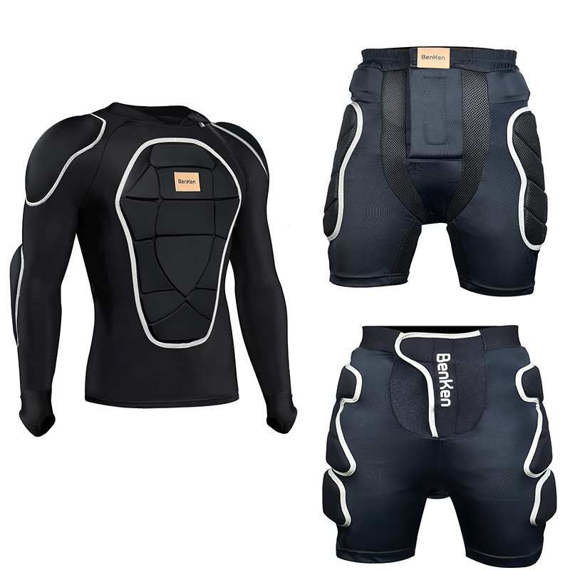 BenKen Full Body Sticker Back Support Shockproof Motorcycle Armor Chest Shoulder Pads Elbow Jacket Snowboard Protective Gear