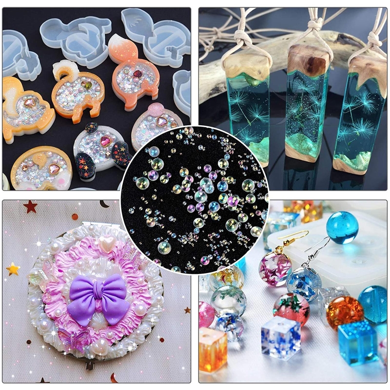 50g UV Resin Bubble Beads Water Droplet Microbead Decorative Filling Filler DIY Resin Crafts Jewelry Pendant Making Supplies