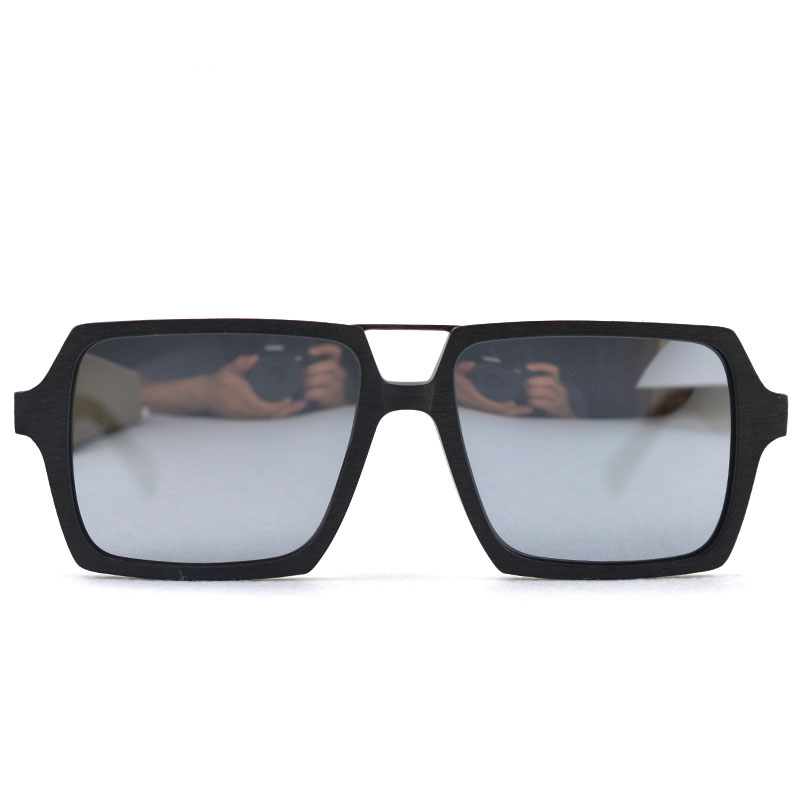 HDCRAFTER Oversized Handmade luxury Sunglasses Men Polarized Vintage Wood Square Sunglasses High Quality With Glasses Case Box