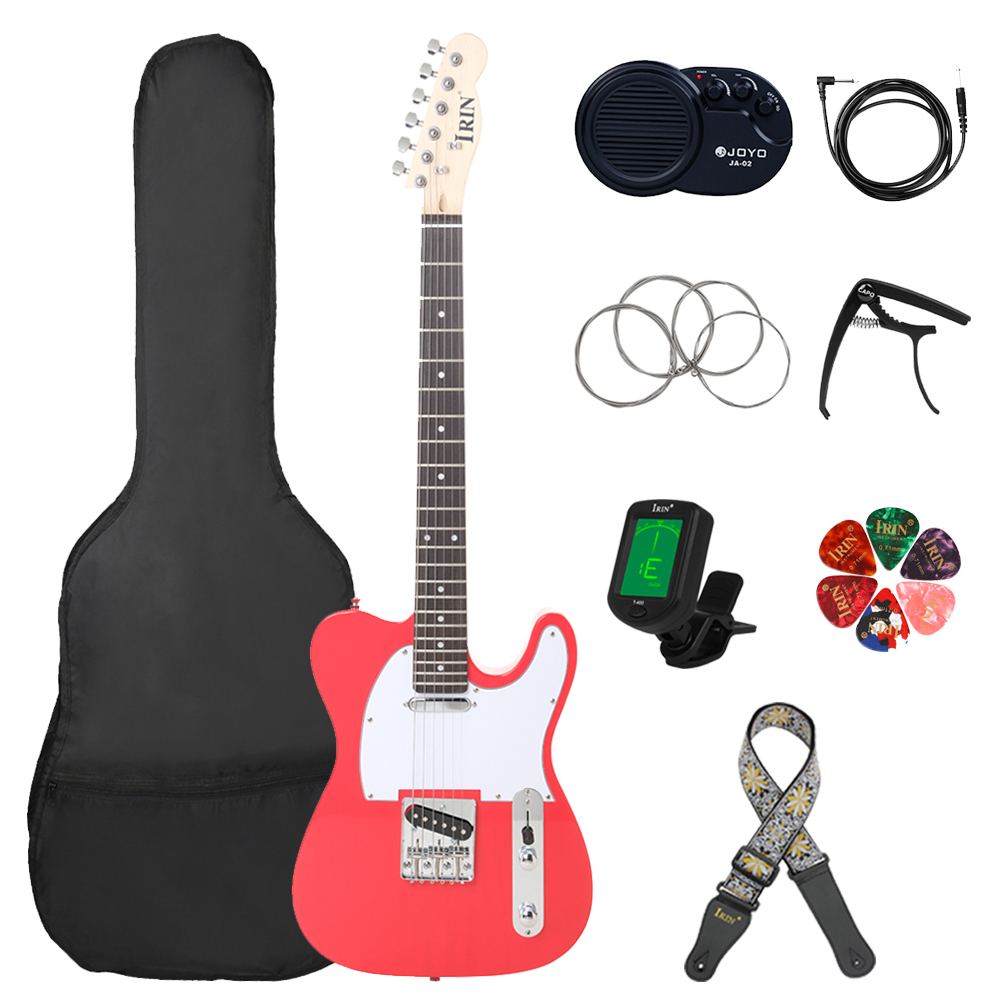 IRIN 39 Inch 6 Strings 22 Frets Electric Guitar Basswood Body Maple Neck Electric Guitarra With Speaker Guitar Parts Accessories