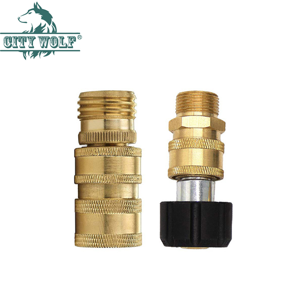 Pressure Washer Adapter Set Quick Disconnect Kit M22 Swivel to 3/8'' Quick Connect 3/4" to Quick Release High Pressure Washer