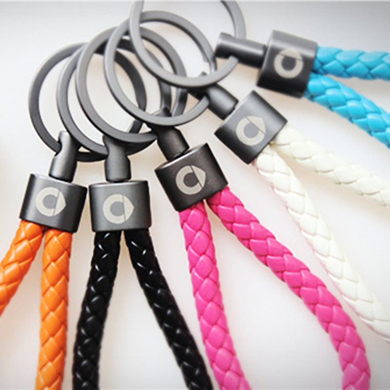 car keychain hand-woven car logo key chain key ring car key ring ring bracket for Mercedes Smart Fortwo Forfour 453 451 450