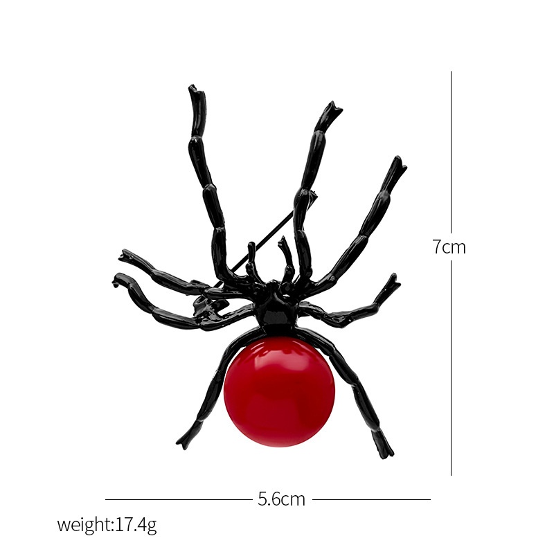 Fun creative metal spider brooch coat clothing pin insect brooches gift