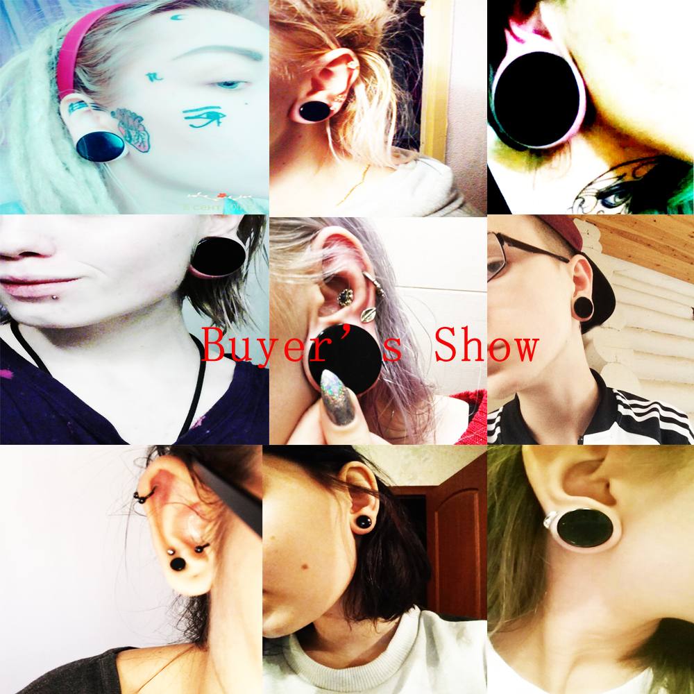 1Pair 16mm-50mm Big Size Acrylic Saddle Ear Plug Saddle Expander Piercing Ear Gauge Kit Acrylic Body Jewelry