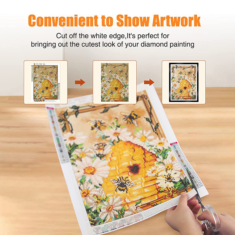 Photo Diamond Art PVC Black Painting Pictures Certificates Display Frame Home Office Wall Decor H260306