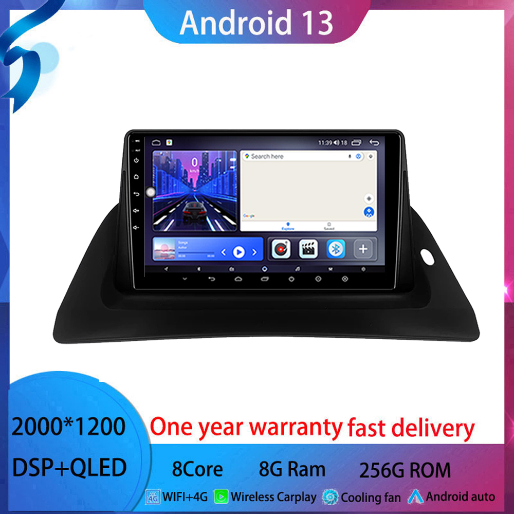For Renault Kangoo 2008 2009 2015-2018 android 13 Car Radio Multimedia Video Player Android tablet No 2din 2 din dvd QLED 4G