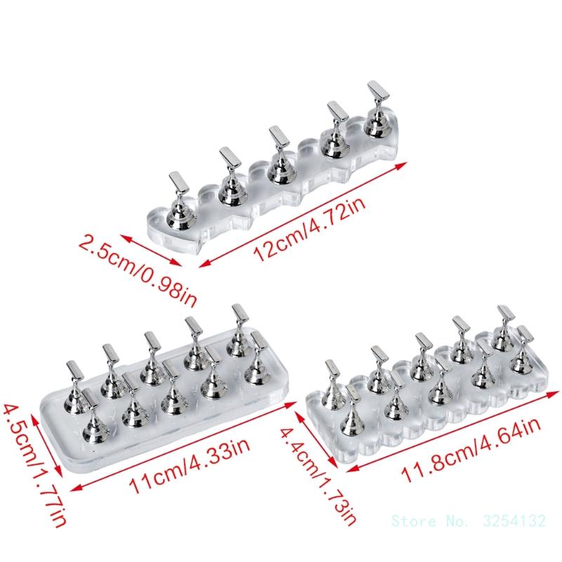 Portable Acrylic Nail Tips Holder Training Stand for Nail Art Practice and Display