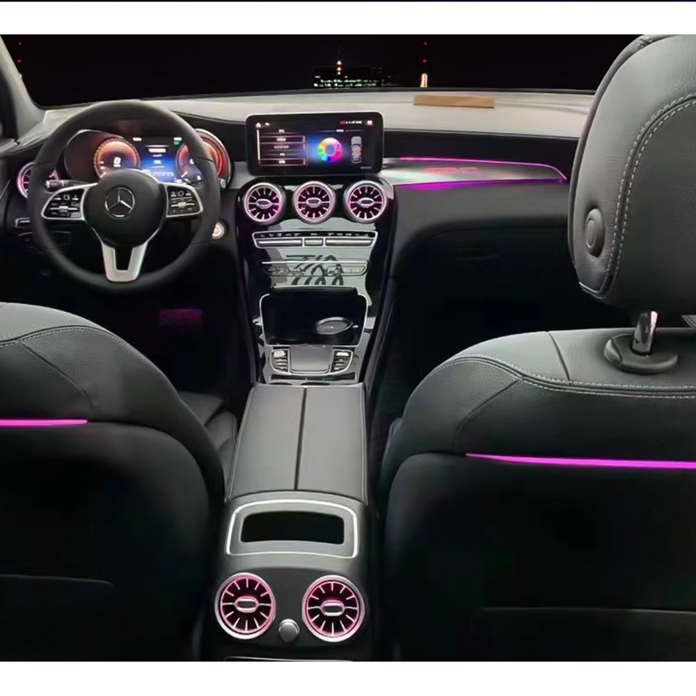 For Mercedes Benz C Class w205 GLC X253 2014-2021 Atmosphere light passenger trim led light in Co-pilot ambient light stripes