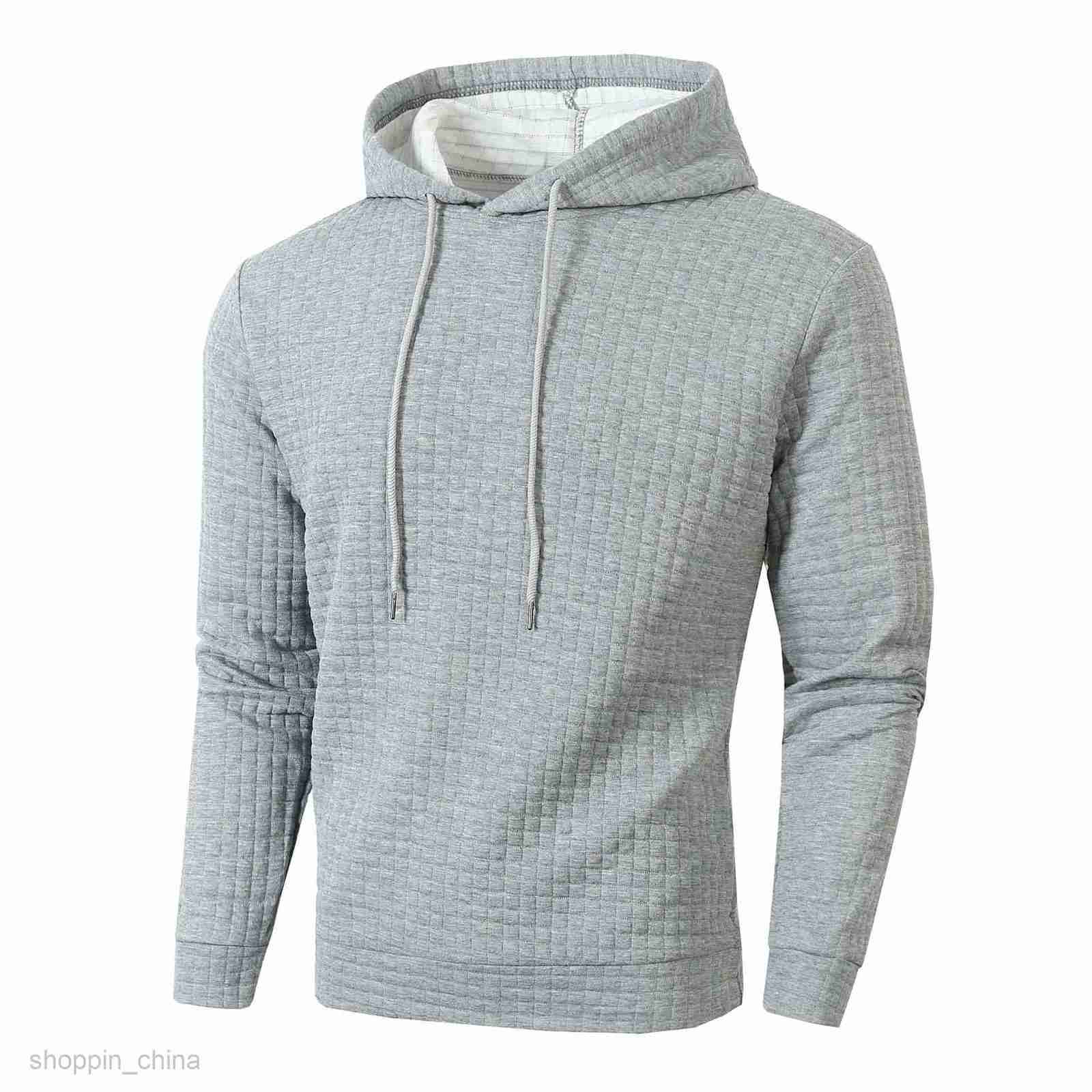 Men's Hoodies Sweatshirts Autumn/Winter Large Hooded Male Casual Personalized Fashion Sweater Checkered Coat Men
