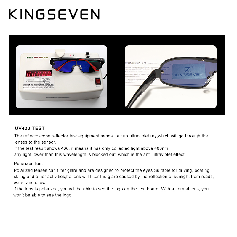 KINGSEVEN Design New Aluminum Men Brand Sunglasses HD Polarized Men's Sun Glasses Integrated Lens Eyewear Goggle Gafas De Sol