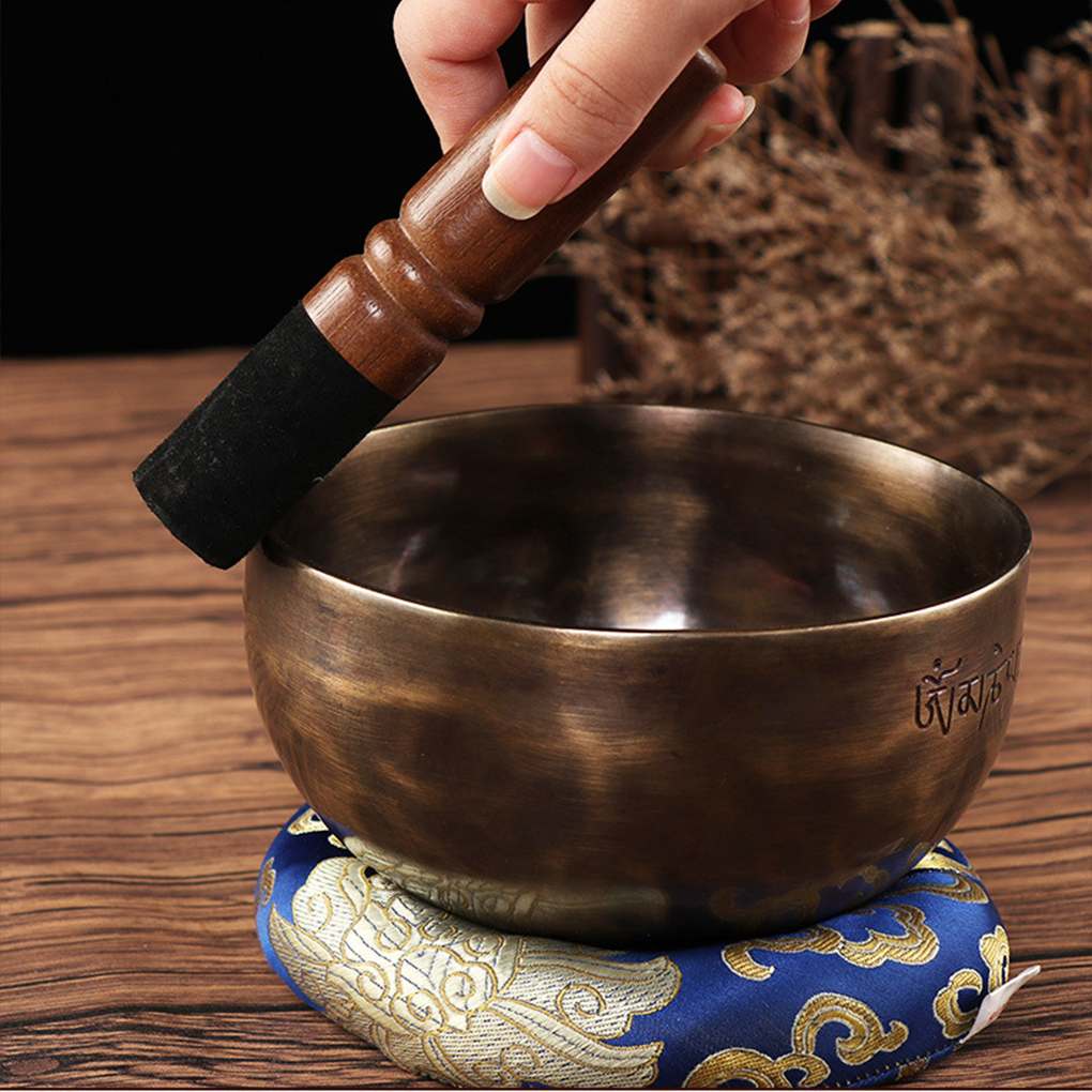Singing Bowl Wood Mallet Felt Head Stick Musical Equipment Accessories