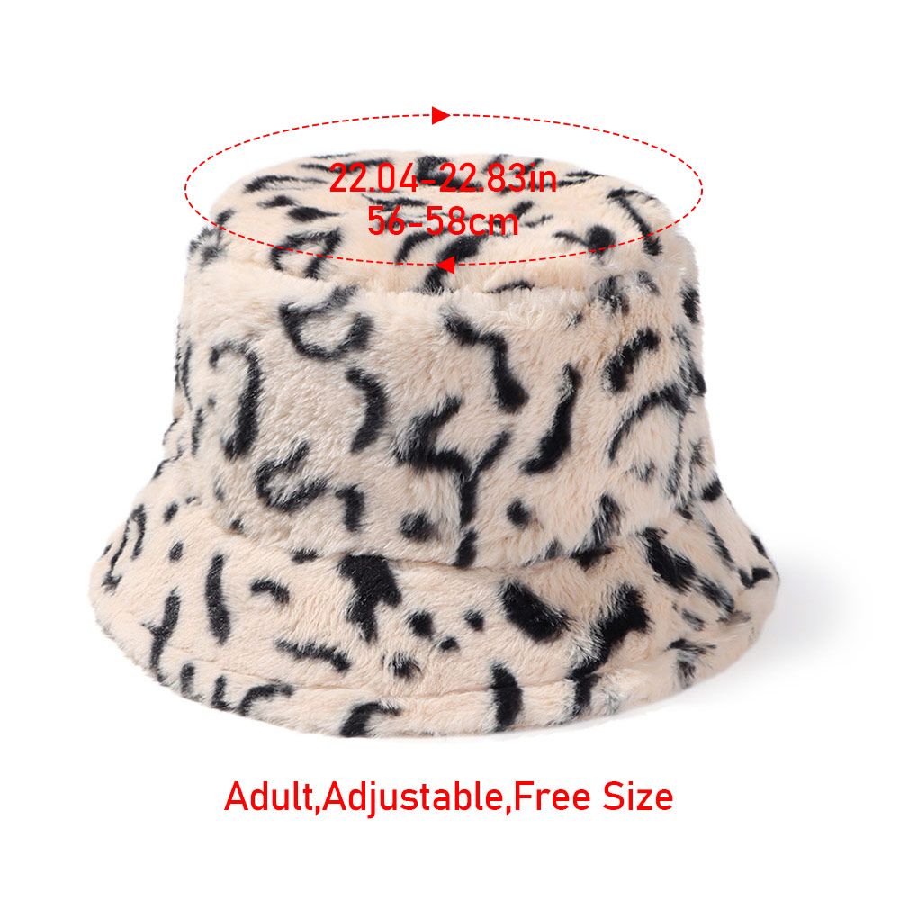 Women Girls Faux Fur Bucket Hat Soft Warm Fisherman Cap Panama Hat Sun Cap Outdoor Sunscreen Hat Winter Casual Accessories