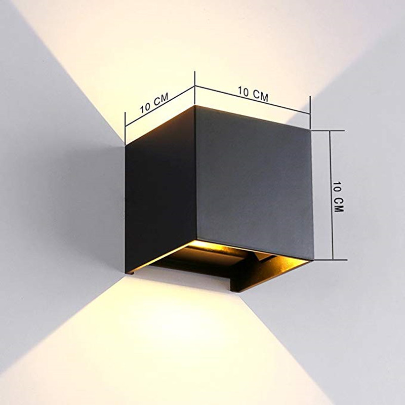 Indoor 6W 12W LED Wall Lamps AC100V/220V Aluminum Wall Sconce bedroom Waterproof LED Outdoor Garden Yard Balcony Wall Light
