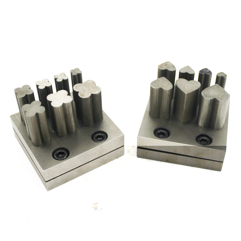 Metal Disc Cutter Set Heart Four Leaf Clover Jewelers Mold Cutting Punching Base Puncher Jeweler Tool