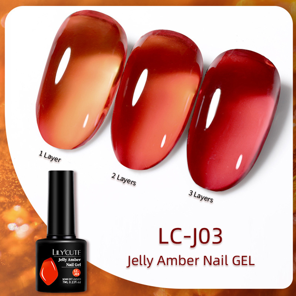 1PC Jelly Amber Gel Nail Polish Brown Crystal Translucent Dull Color Nail Art Autumn Winter Semi Permanent UV Gel Polish Varnish