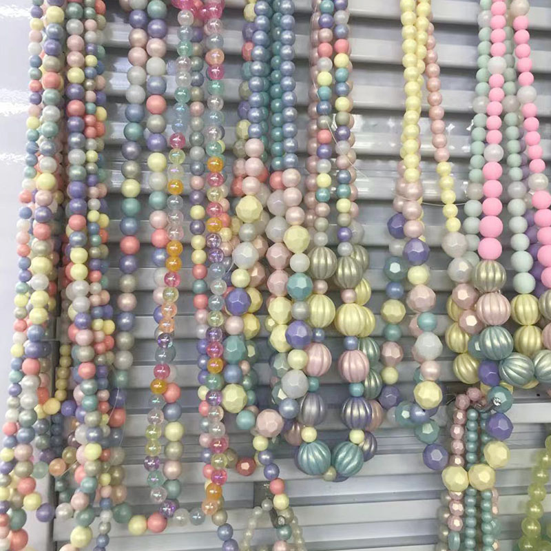 8/10/14mm Plastic Acrylic Beads Sugar Clouds Beads Effect Round Faceted Loose Spacer Beads For Jewelry Making Craft DIY