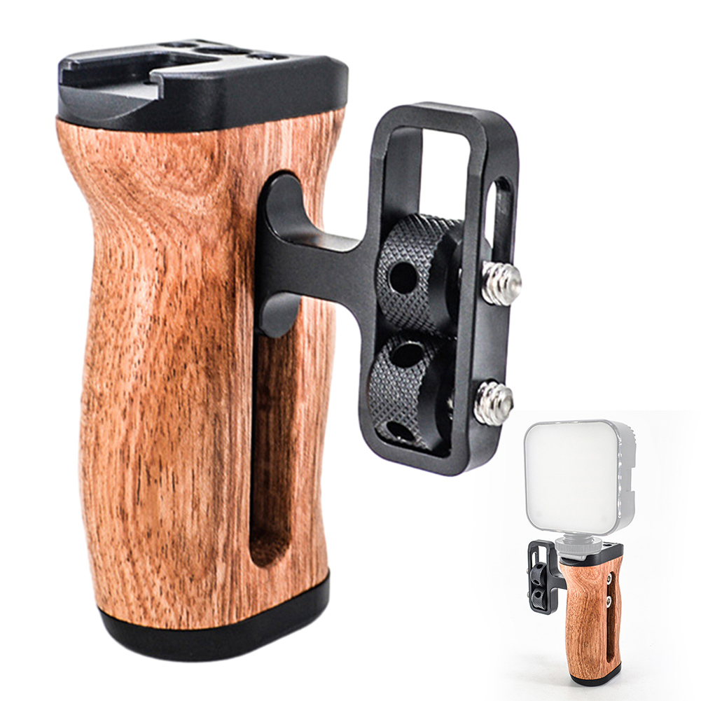 Wooden Rabbit Cage Camera Side Handle Universal DSLR Camera Grip Lightweight and Portable Enhance Your Filming Setup