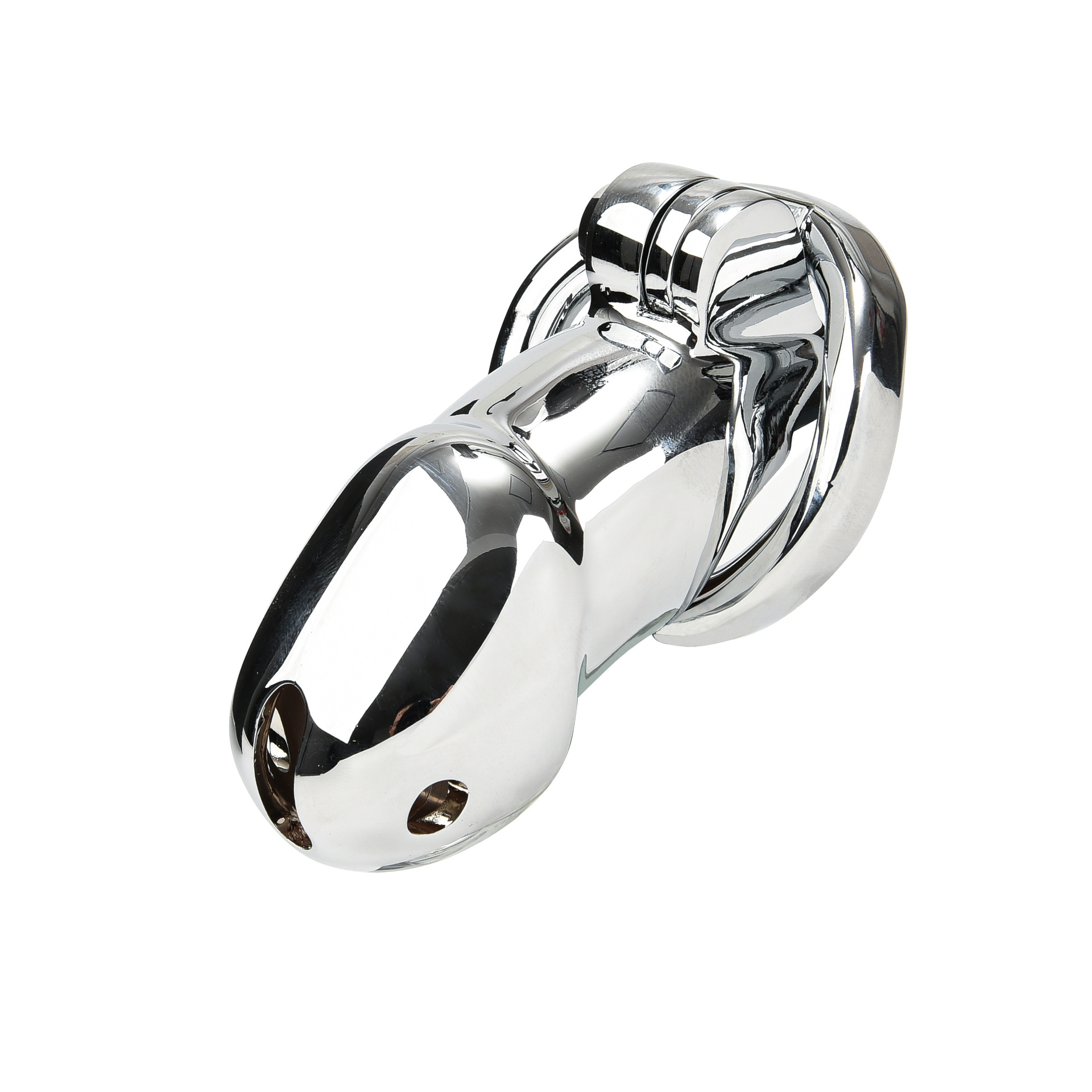 Male Metal Click&Lock Penis Cage Lock Bird Chastity Cage Cock Ring Slave Bondage Device Preventing Escape Sexy Toys for Men Gay
