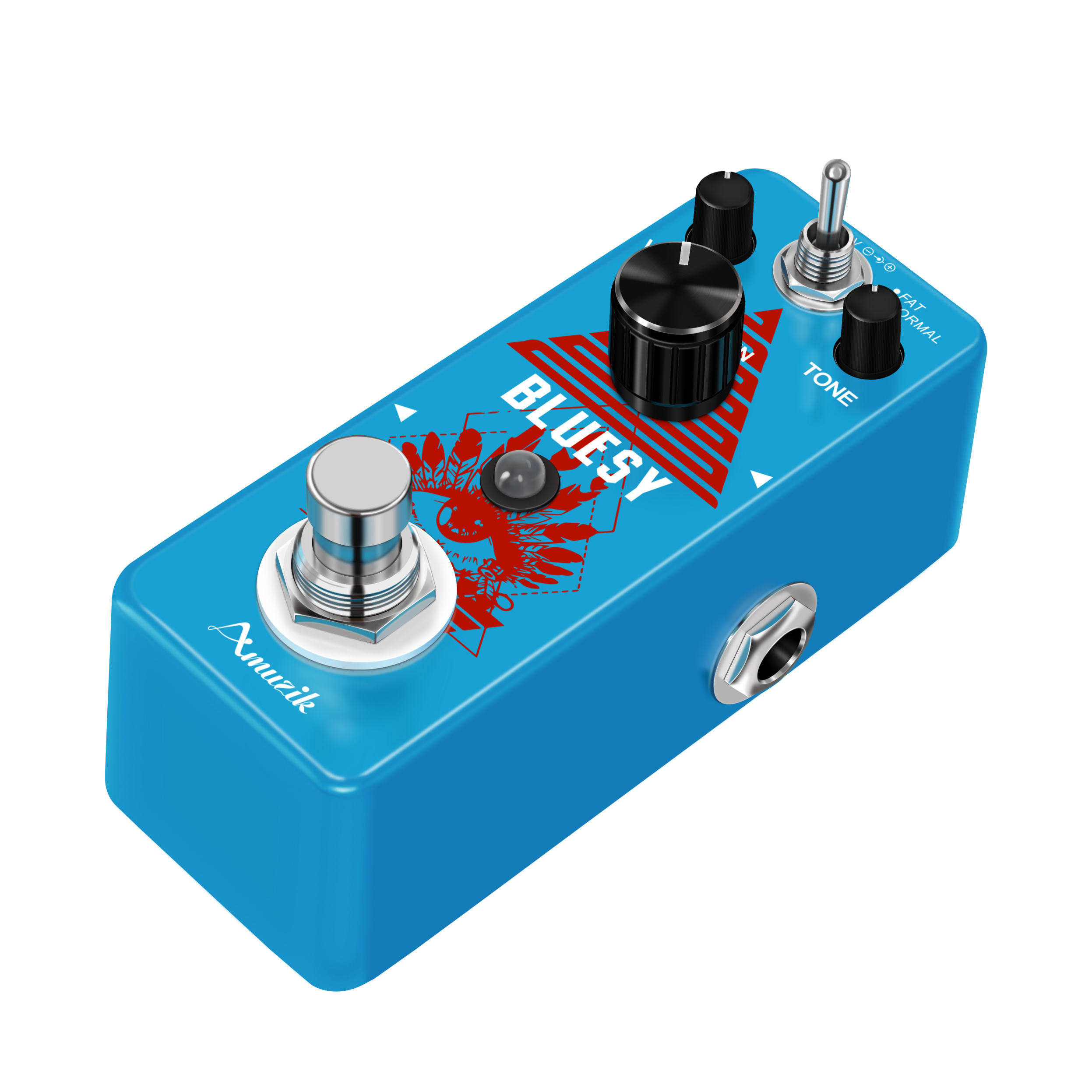 Amuzik LEF-321 Bluesy Blues Overdrive Guitar Effect Pedal Aluminum Alloy Shell True Bypass Guitar Parts & Accessories